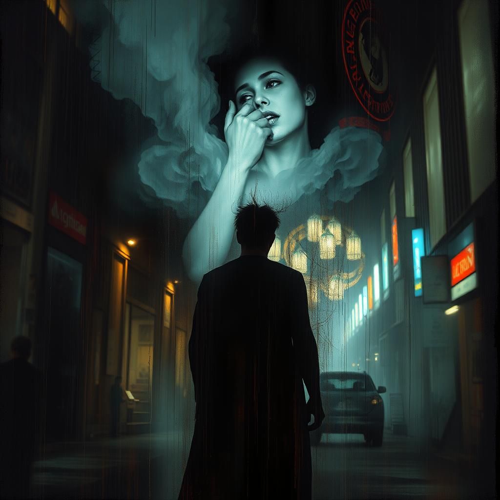 Burning Memory: Hyperrealistic Mixed-Media Portrait