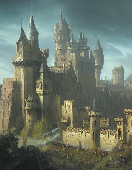 Epic Medieval Castle Under Dark Siege