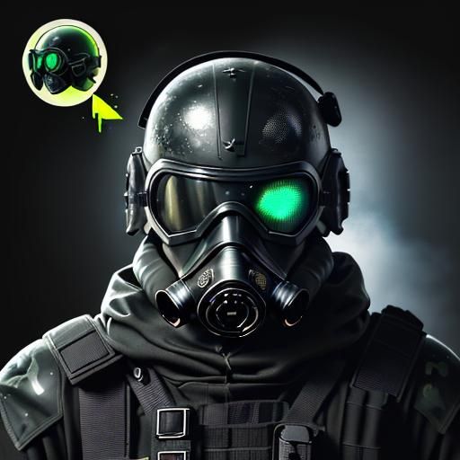 Armored Special Forces with Neon Lenses in Splash Art