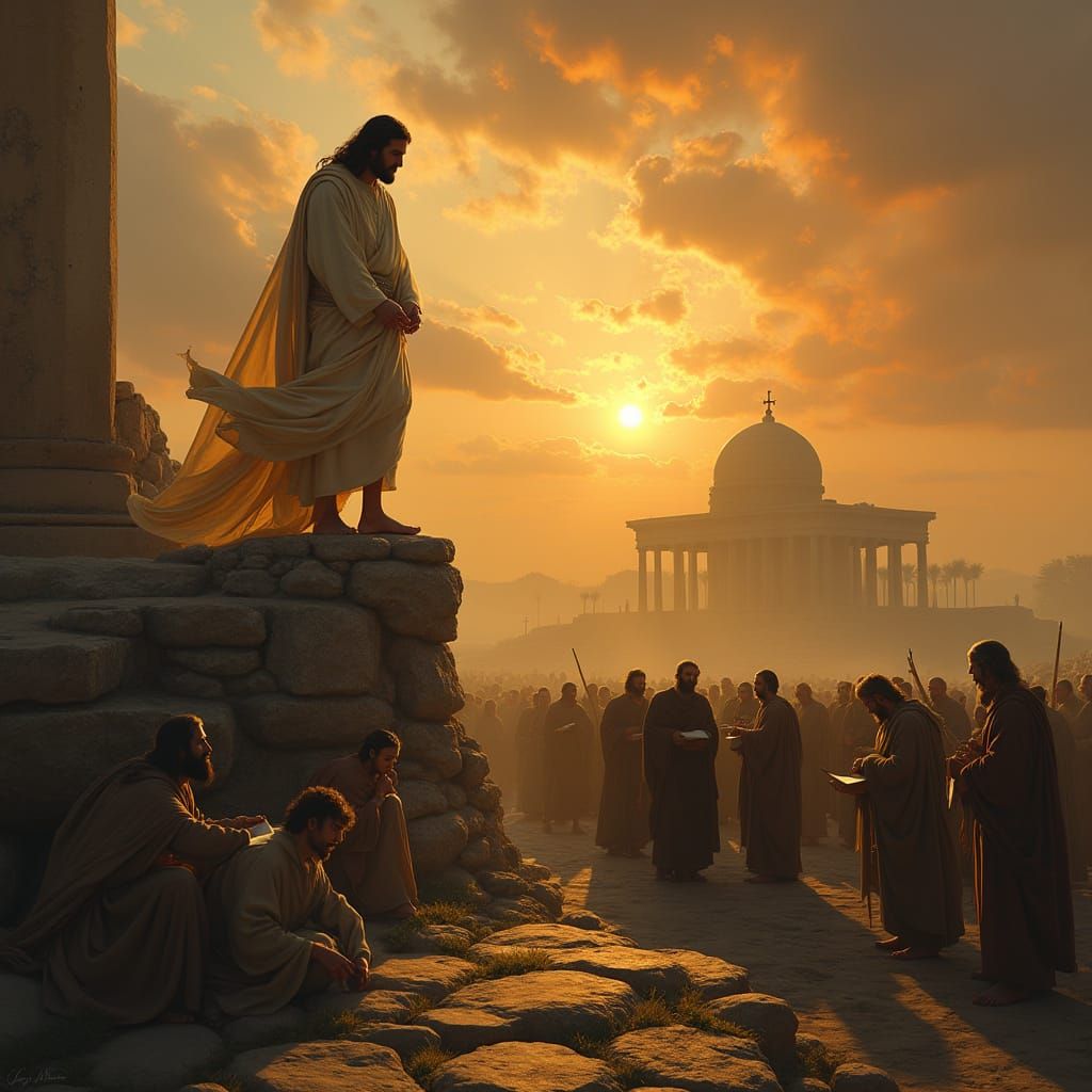 Christ Overlooks Scribes: A Divine Scene