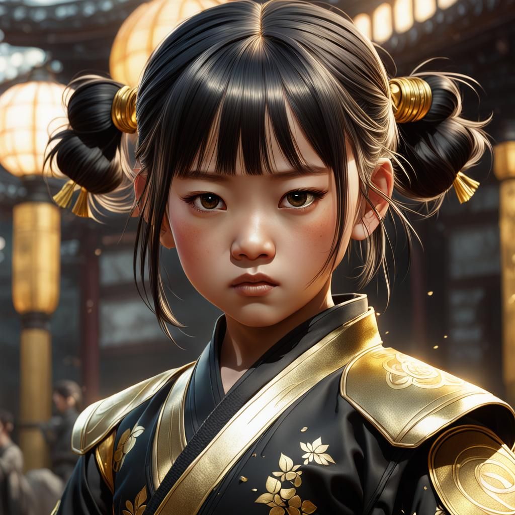 Japanese Girl in Martial Arts Attire