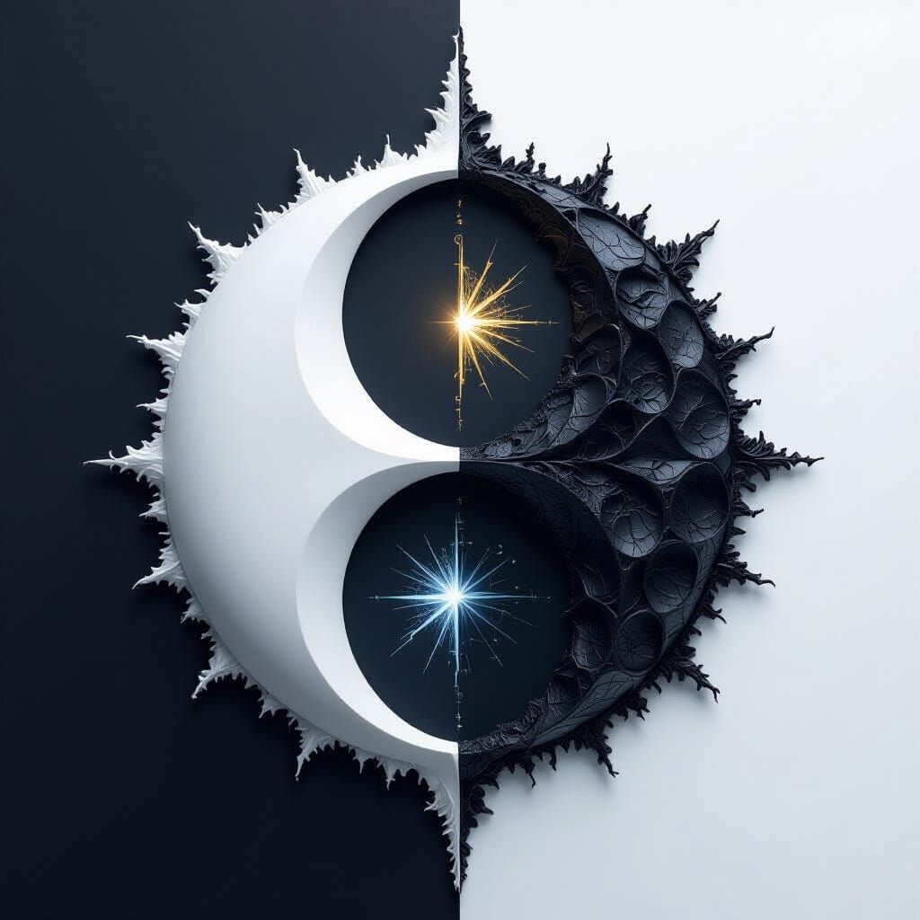 Fractal Duality: Light, Dark, Yin, Yang, Zeroes, Ones