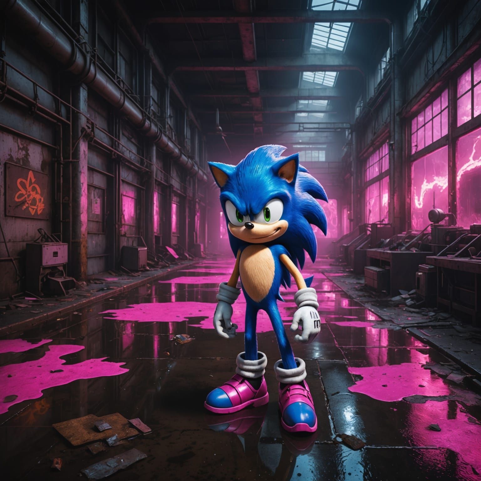 Sonic in Dark Souls Universe: Abandoned Chemical Plant