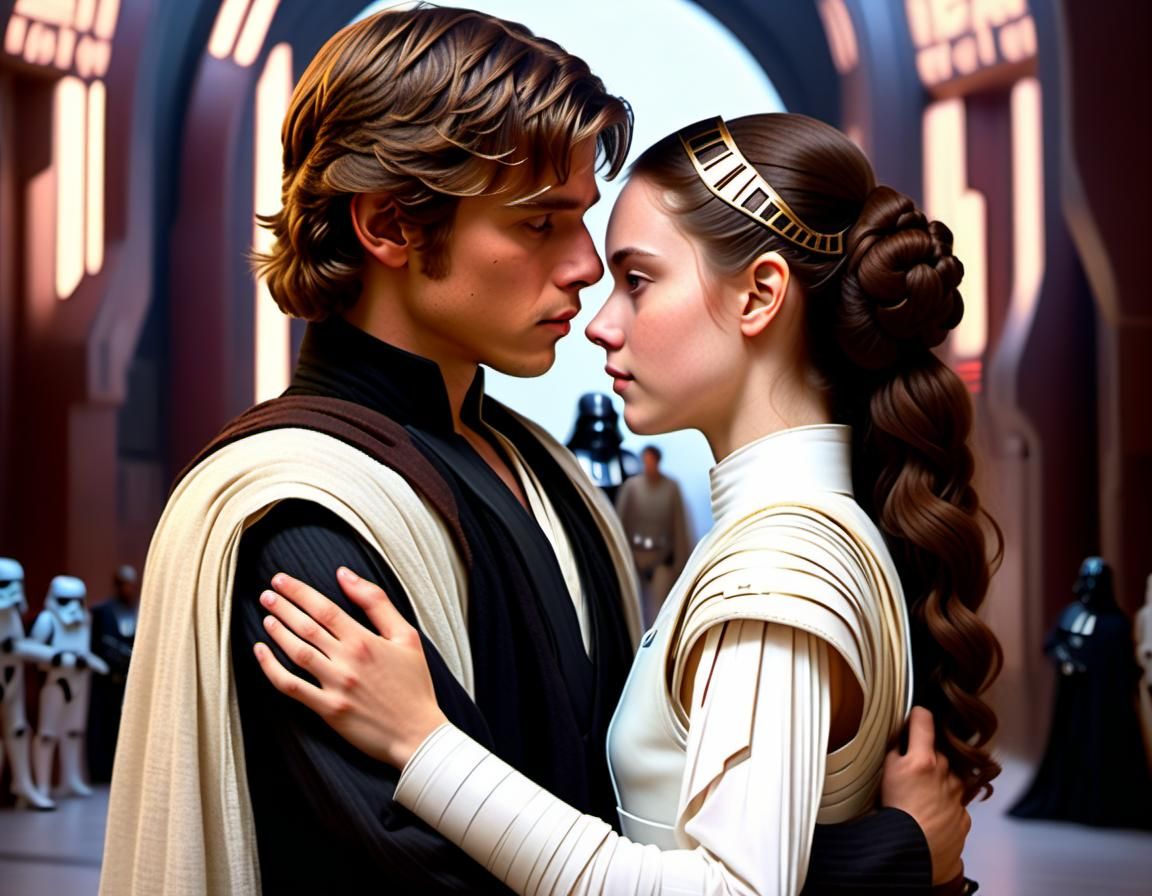 Romeo and Juliette in the style of star wars