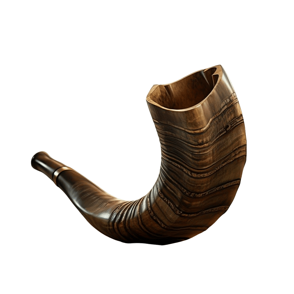Authentic Haredi Shofar in Detailed Matte Painting