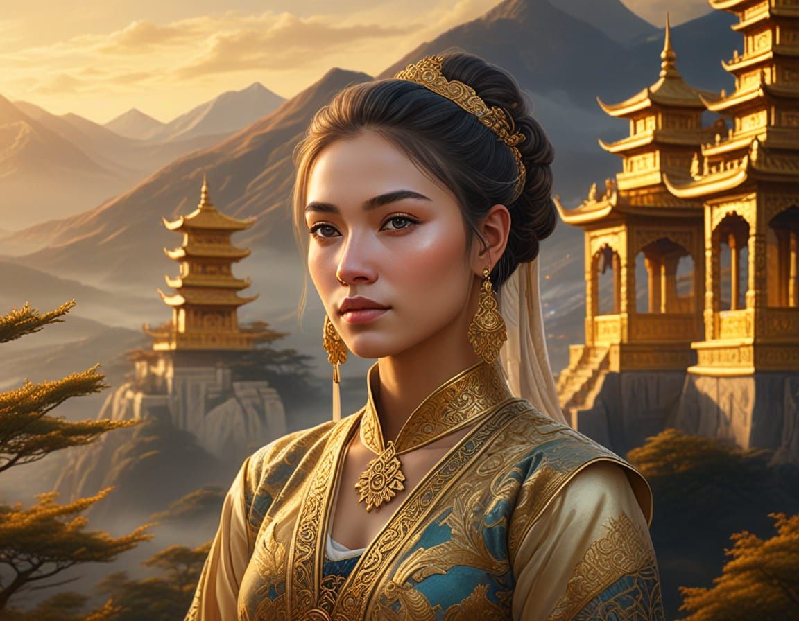 Fantasy Portrait in Oil Painting Style