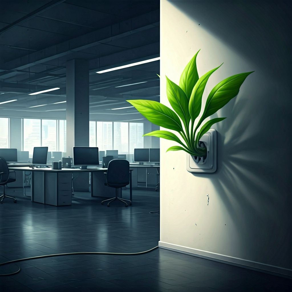 Surreal Plant Sprouts From Electrical Outlet