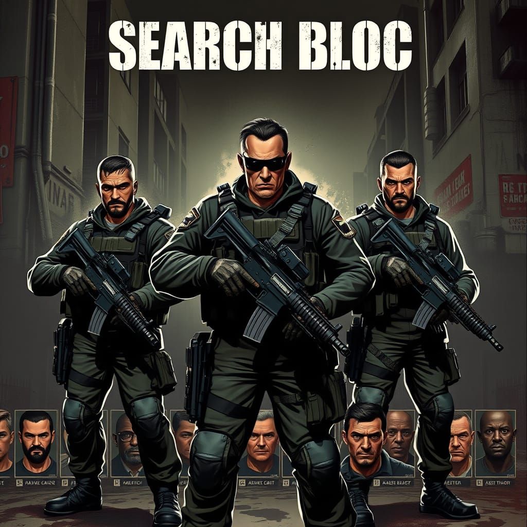 Search Bloc Operatives in Gritty Urban Setting