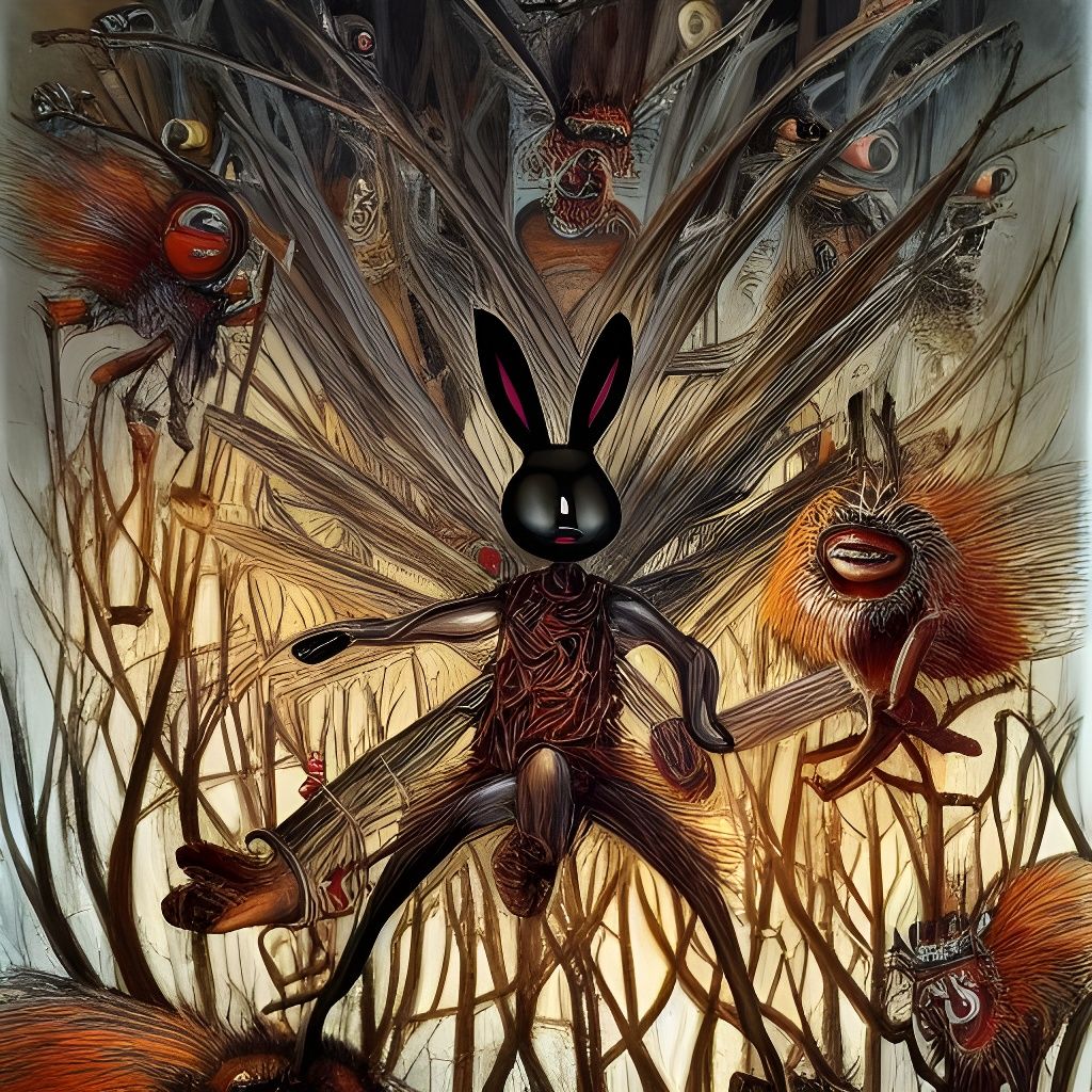 Bugs Bunny Faces Biblical Vengeance in Horror Art