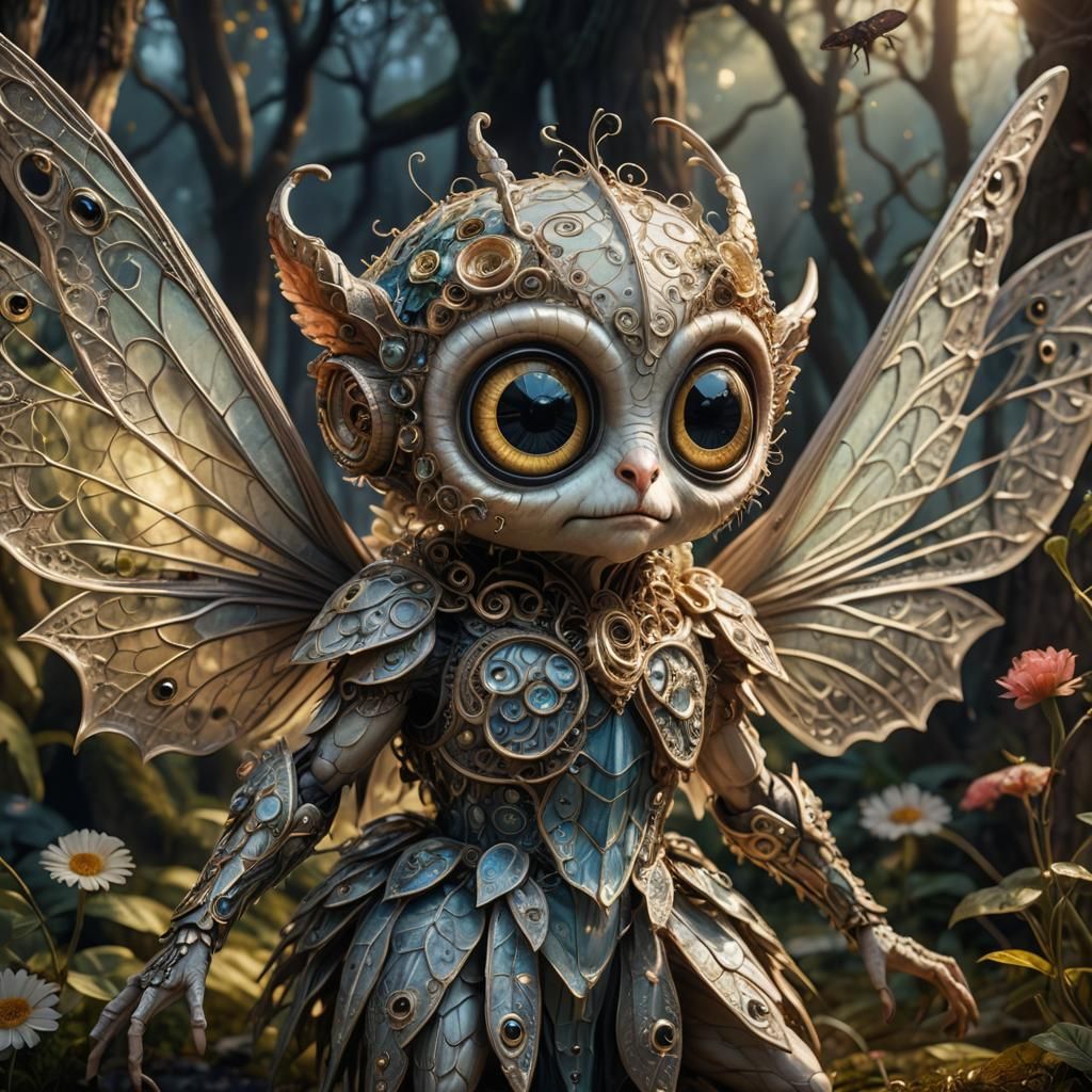 Cute Surreal Creature with Big Eyes