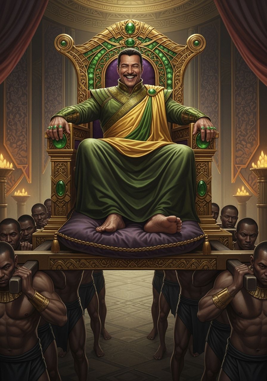 Marvel's The Mandarin on Emerald and Gold Throne