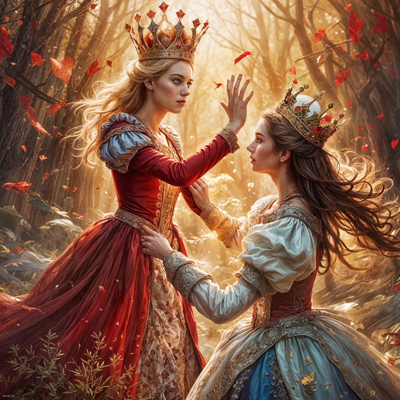 Red Queen Steals Alice's Crown: Wonderland Chaos