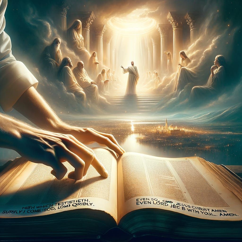 Ethereal Light Illuminates Ancient Book Scene