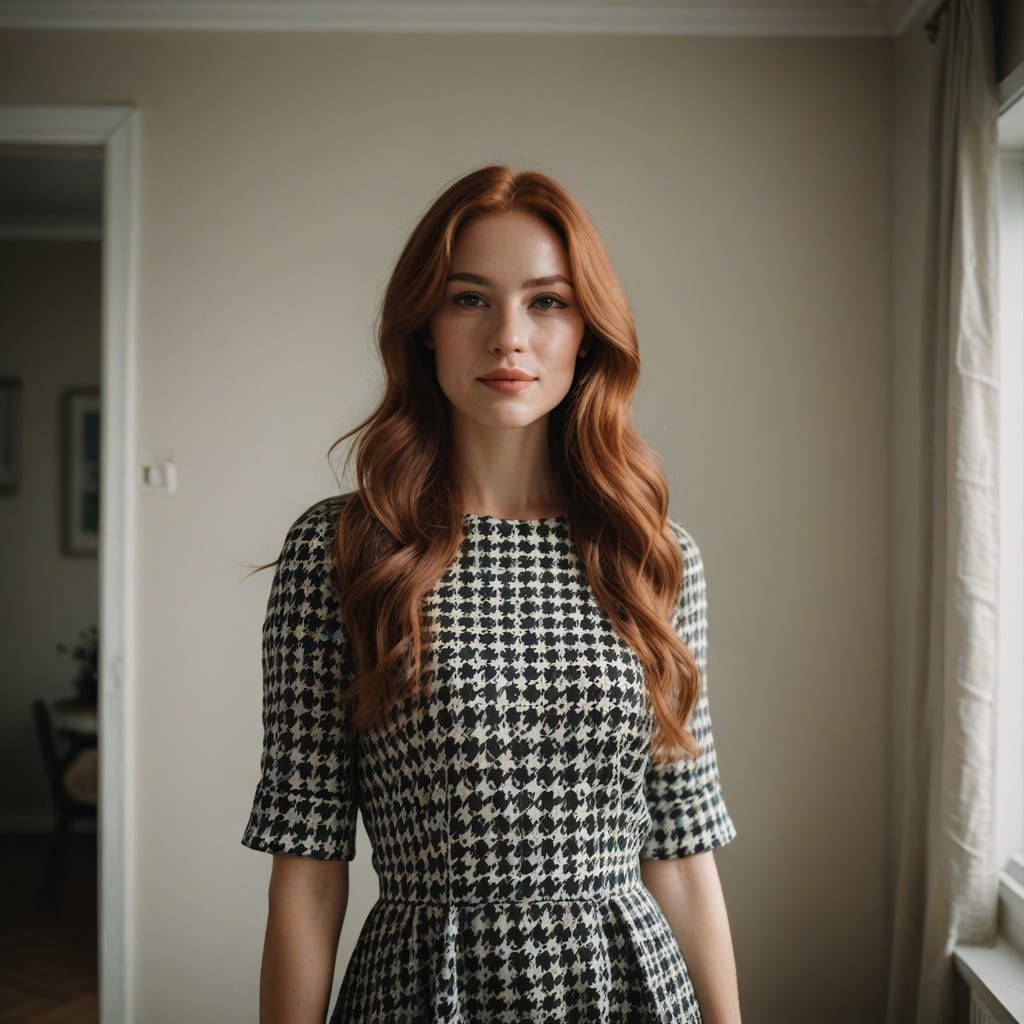 A Young Woman Captured in Candid Elegance