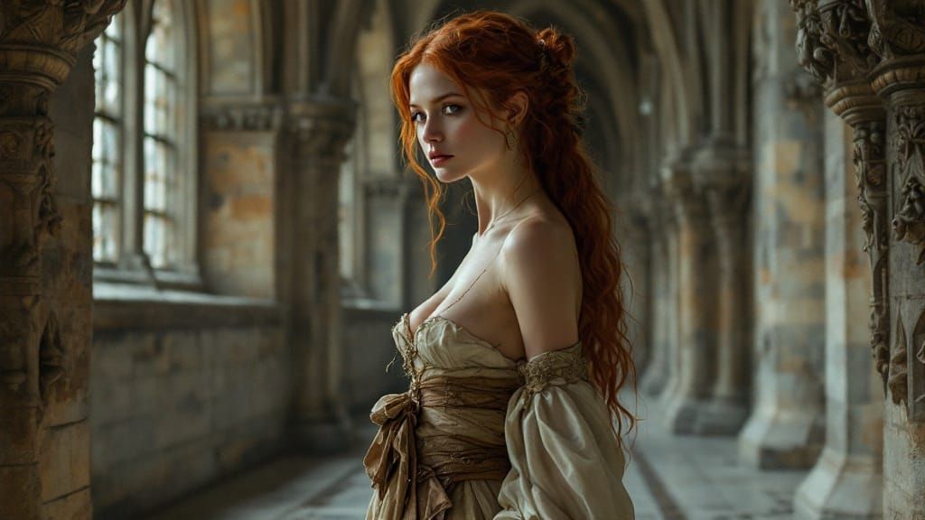 Gothic Beauty in Regal Repose