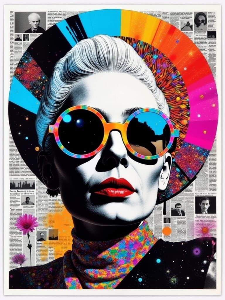 Surreal Fashion Model Sketch in Magical Realism Style