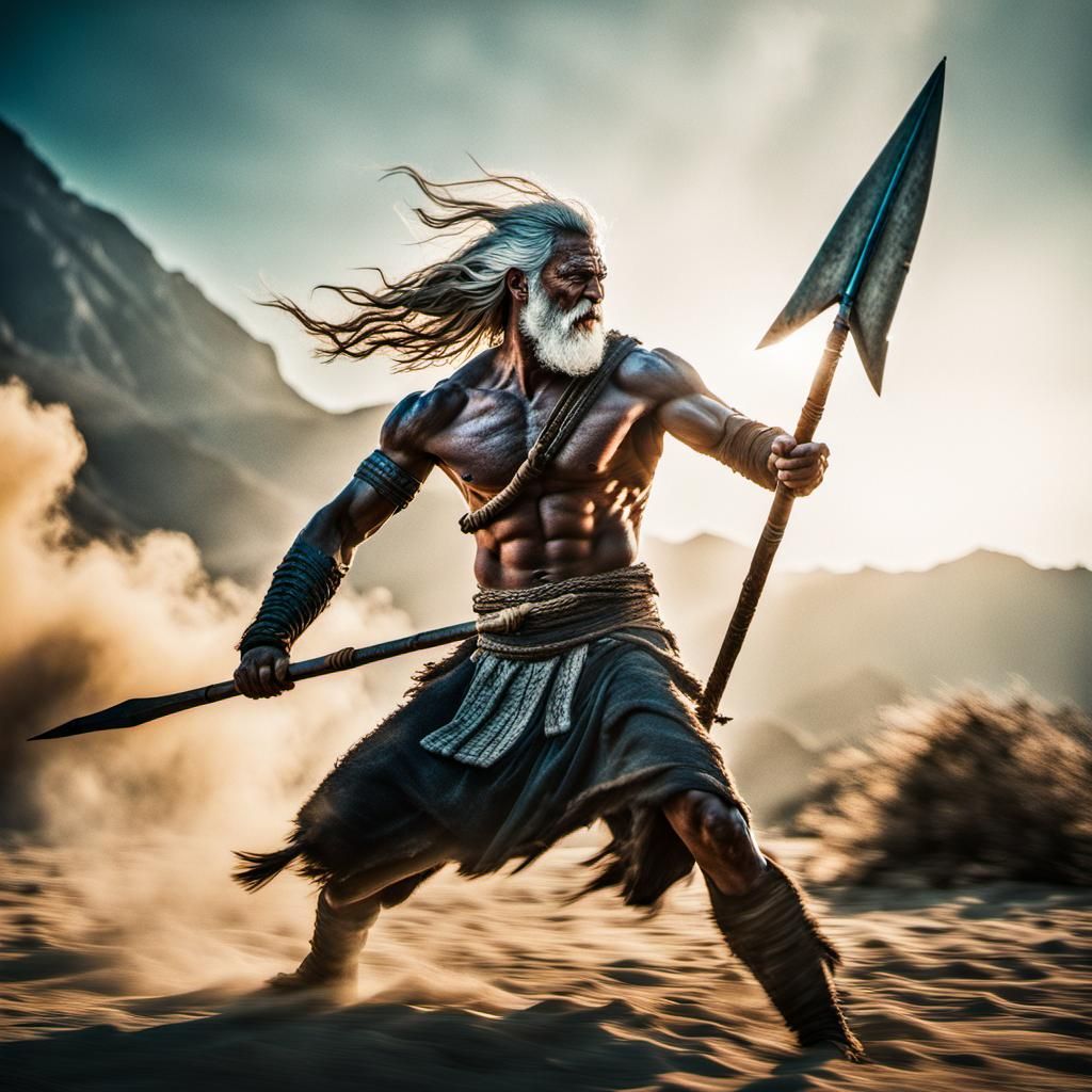 Wind God Spear Practice: Cinematic Film Still