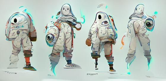 Astronaut Ghost: 8k Digital Illustration