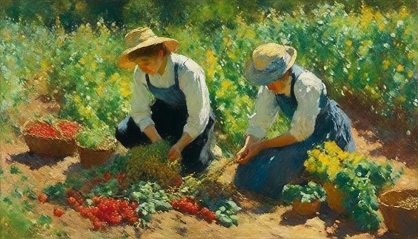 Harvesting vegetables