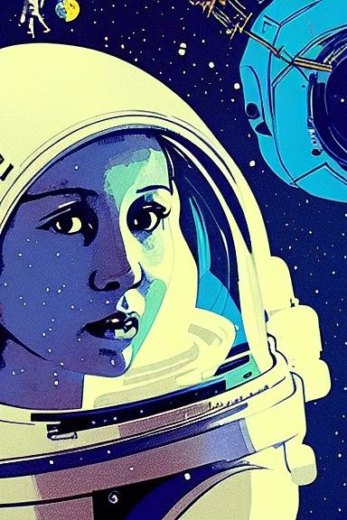 Astronaut Portrait in the Style of Dutch Masters