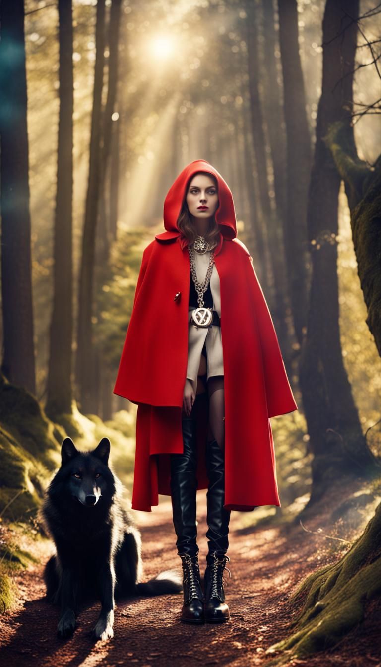 Little Red Riding Hood in Designer Fashion