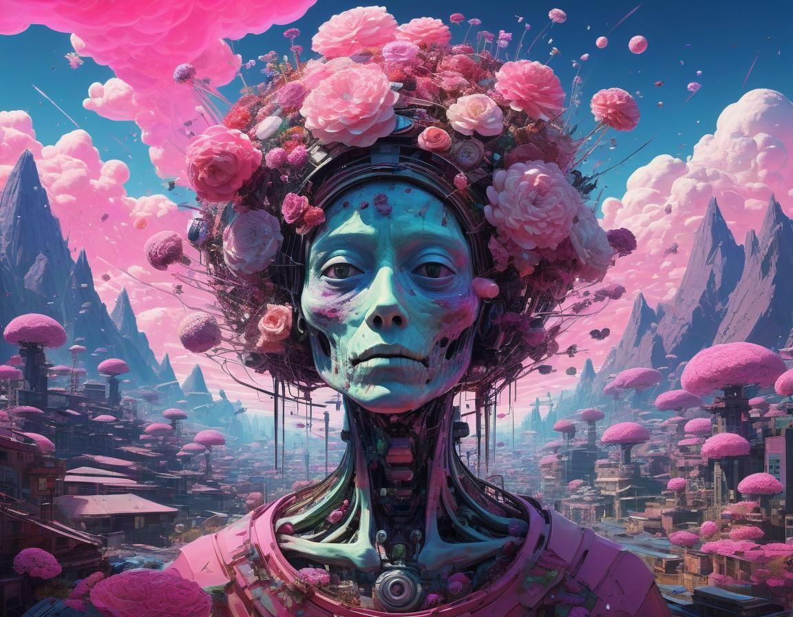 Ethereal Abstract Art: Transmitted Convertible in Dystopian ...