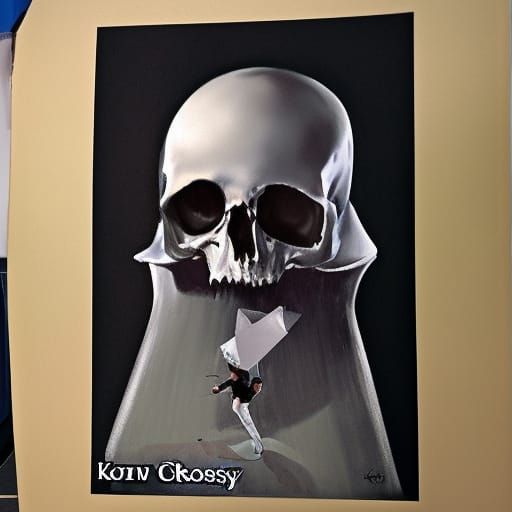 Stylized Death Illustration in Comic Book Style