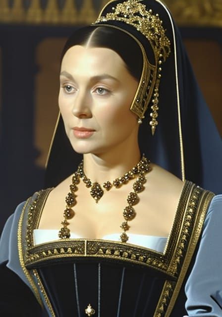 Anne Boleyn: Solemn Matte Painting Portrait