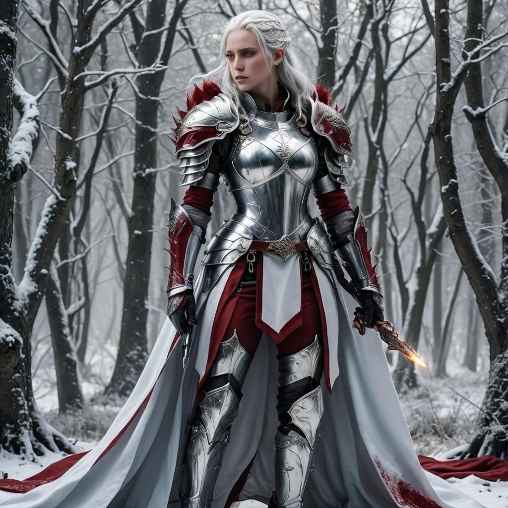 Elf Knight of Ice and Fire in Detailed Armor