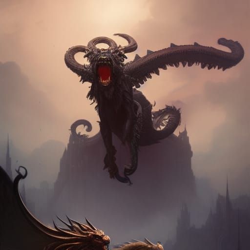 Manticore: Dark Fantasy Concept Art in 8K