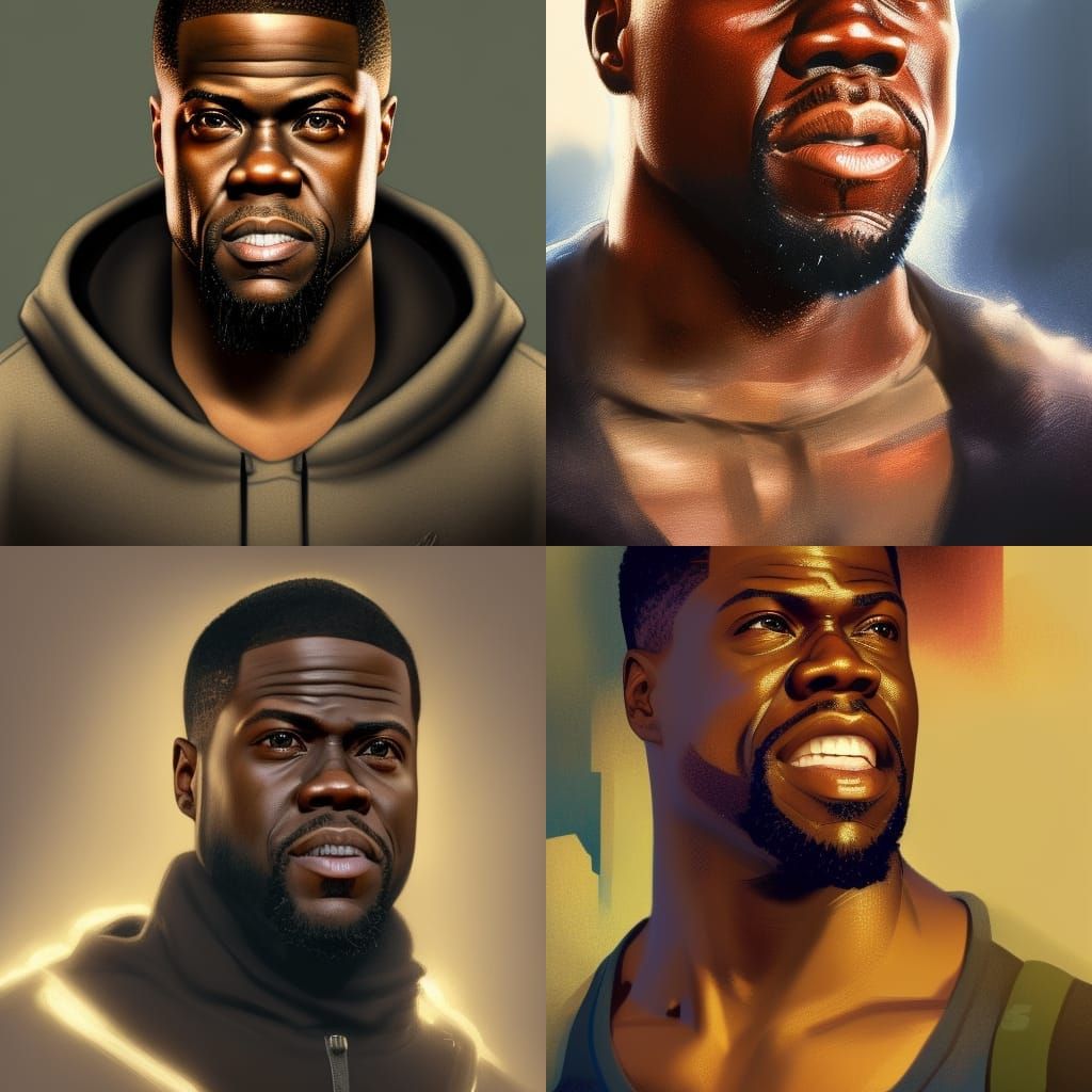 Hyperdetailed Portrait Resembling Kevin Hart