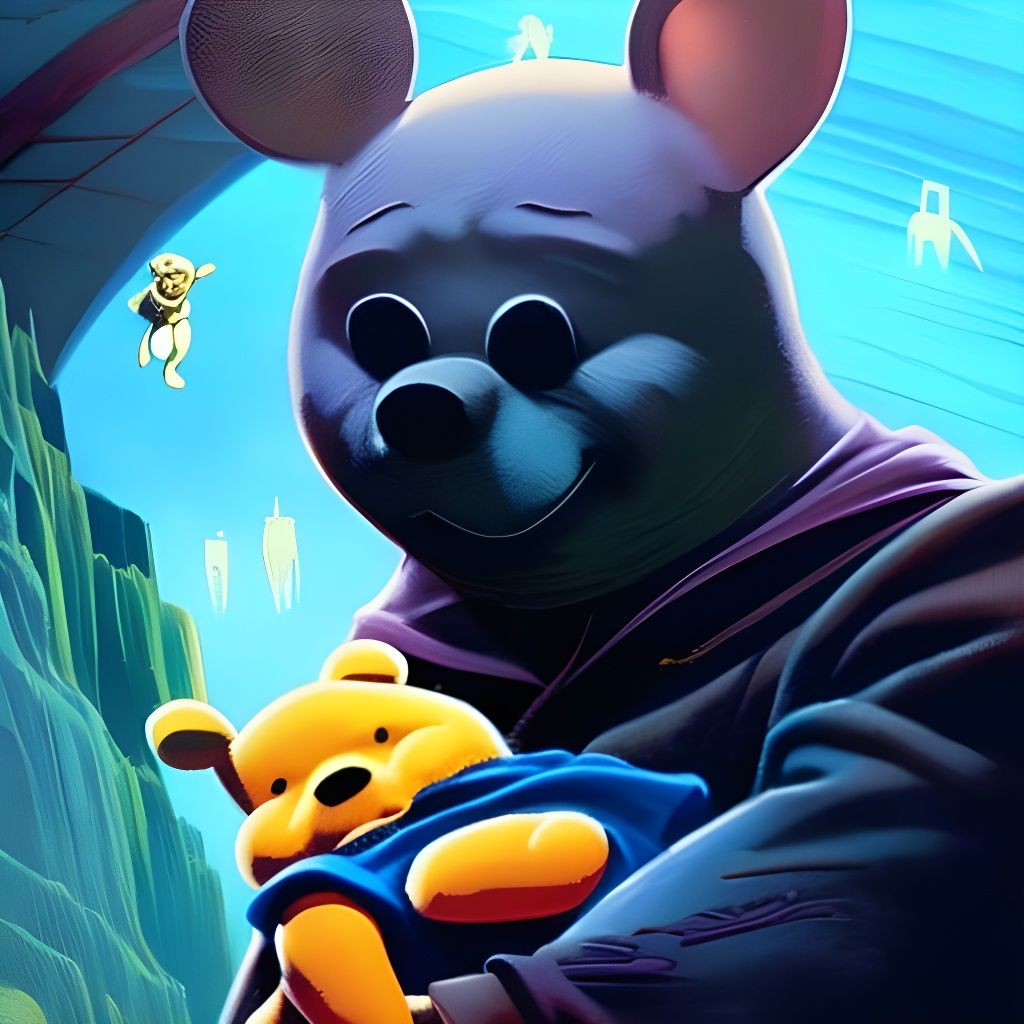 Mr. Bean as Winnie the Pooh in The Matrix