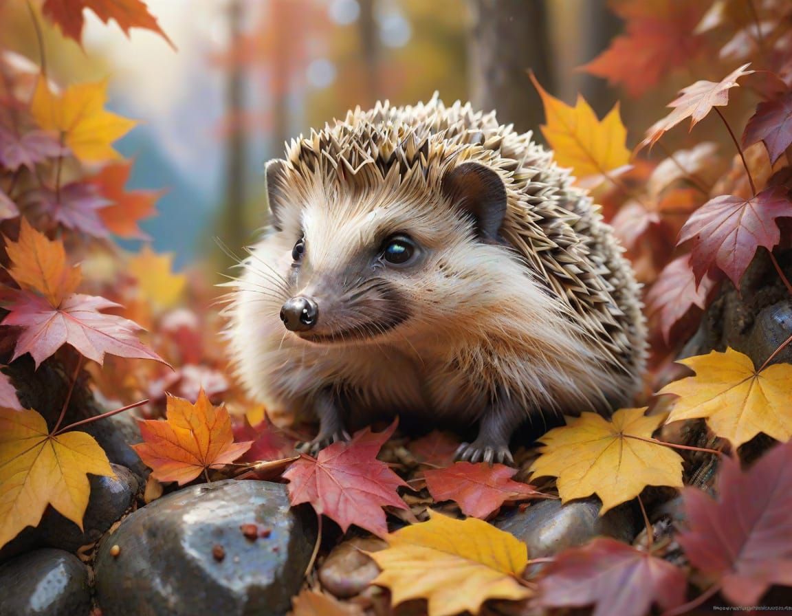 A hedgehog in Autumn