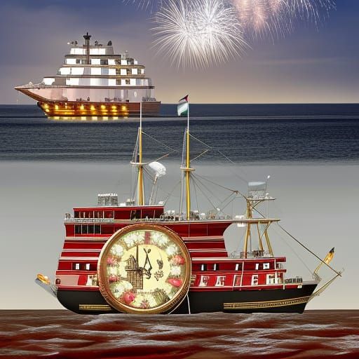 Statue of Liberty at Night in Hyperrealistic Style