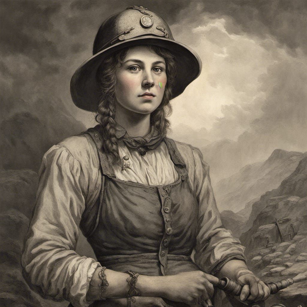 Female American Miner in Enlightenment Era
