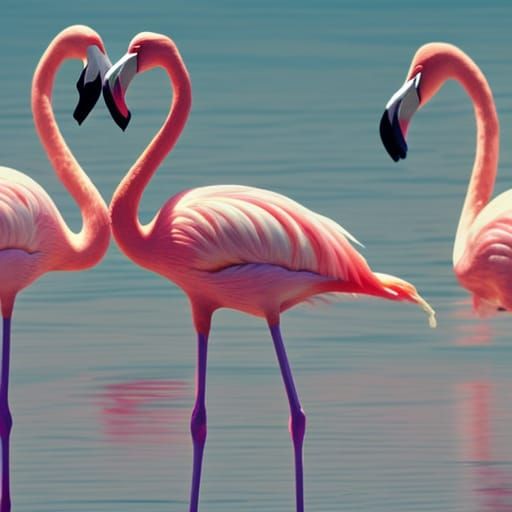 Flamingo Musical Notes on a Score