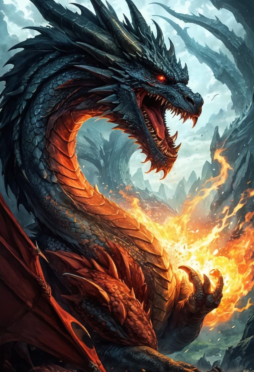 Furious Dragon Unleashes Fiery Wrath