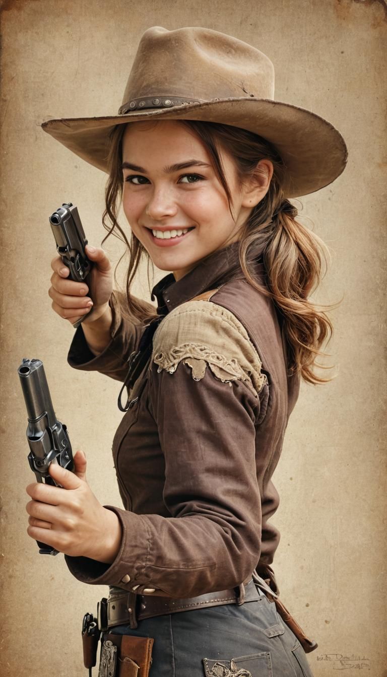Movie Poster: The Gunslinger Draws Her Gun