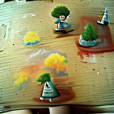 Colorful Trees in Bob Ross Style