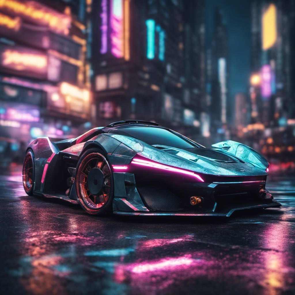 cyberpunk hyper sports car