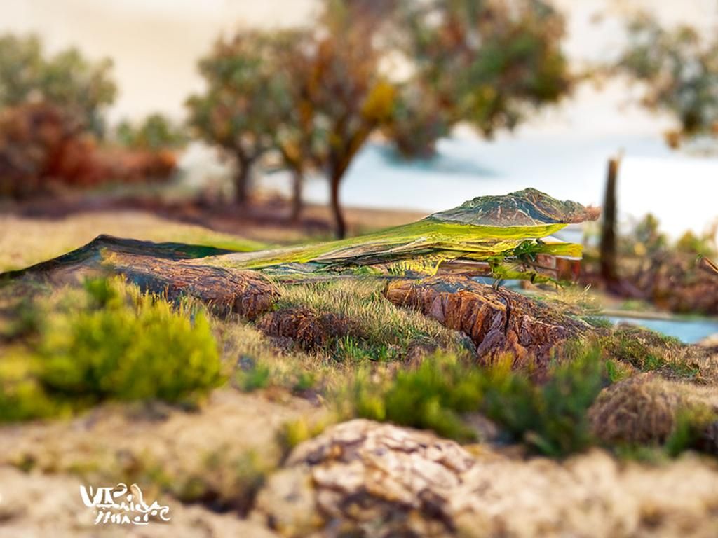 Stuckism Landscape Vista in Detailed 3D Rendering