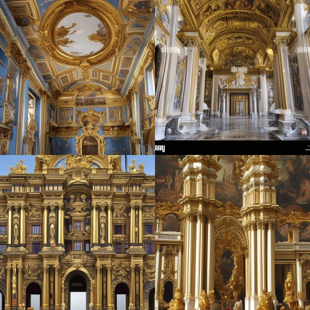 Golden Age Cityscape in Baroque Renaissance Style