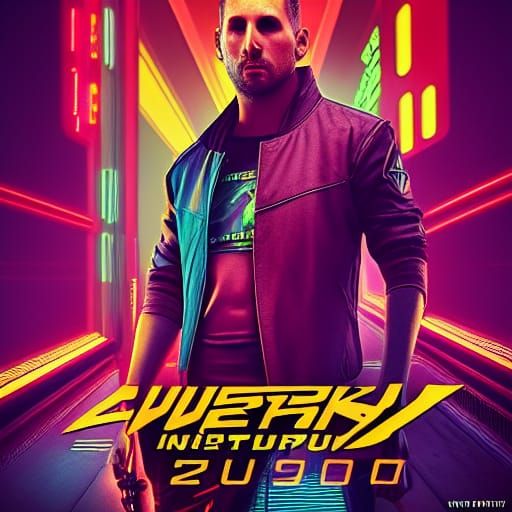 Cyberpunk Cityscape with Neon Lights