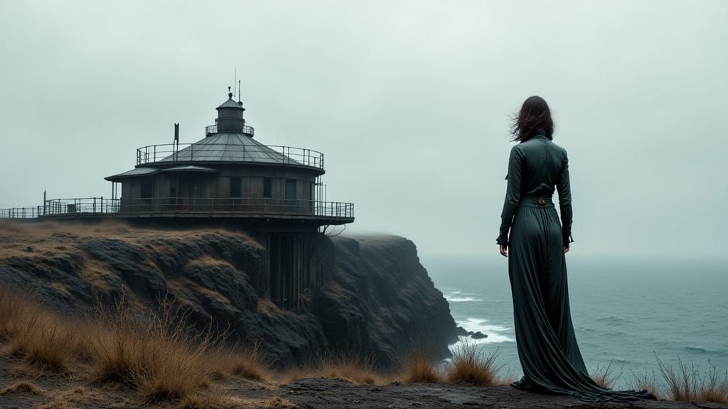 Industrial Round House on Cliff with Ocean View