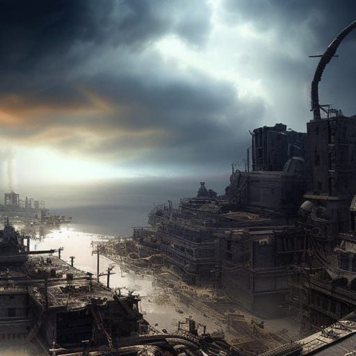 Epic Cinematic Nuclear Explosion Digital Matte Painting