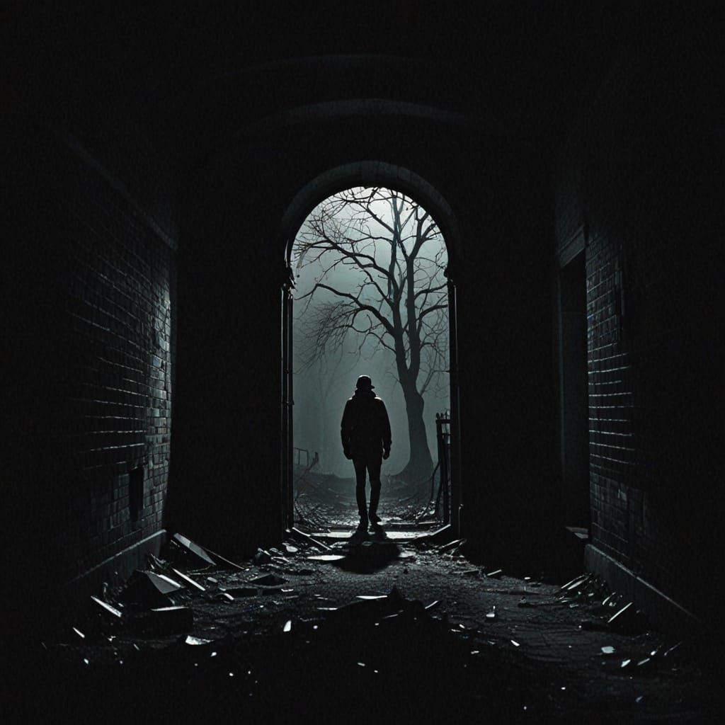 Abstract Dark Place Generated by AI