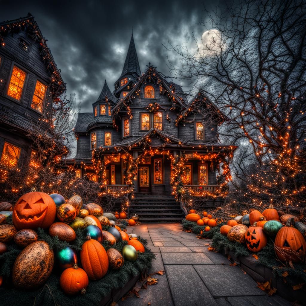 Intricate Holiday Mashup in Hyperrealistic Style