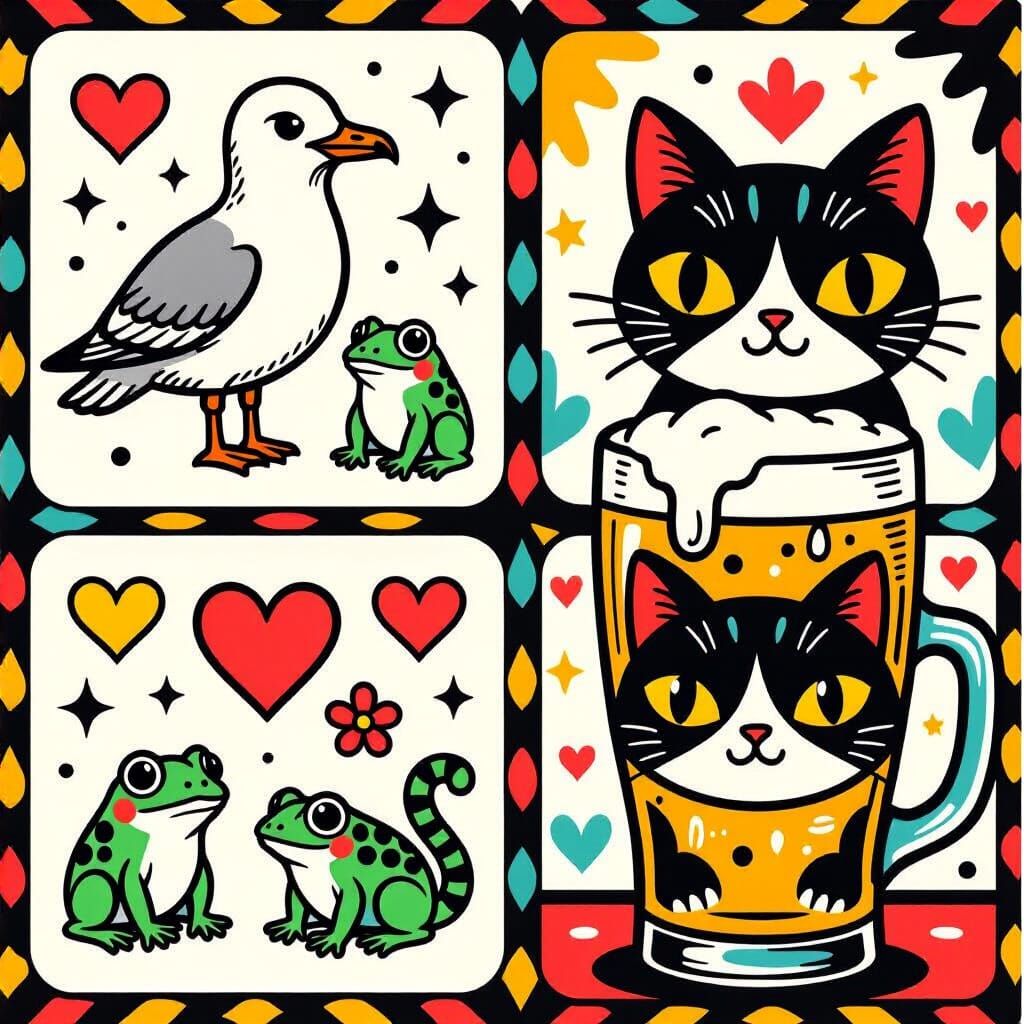 Kawaii Tattoo Flash Book with Quirky Pop-Surrealist Designs