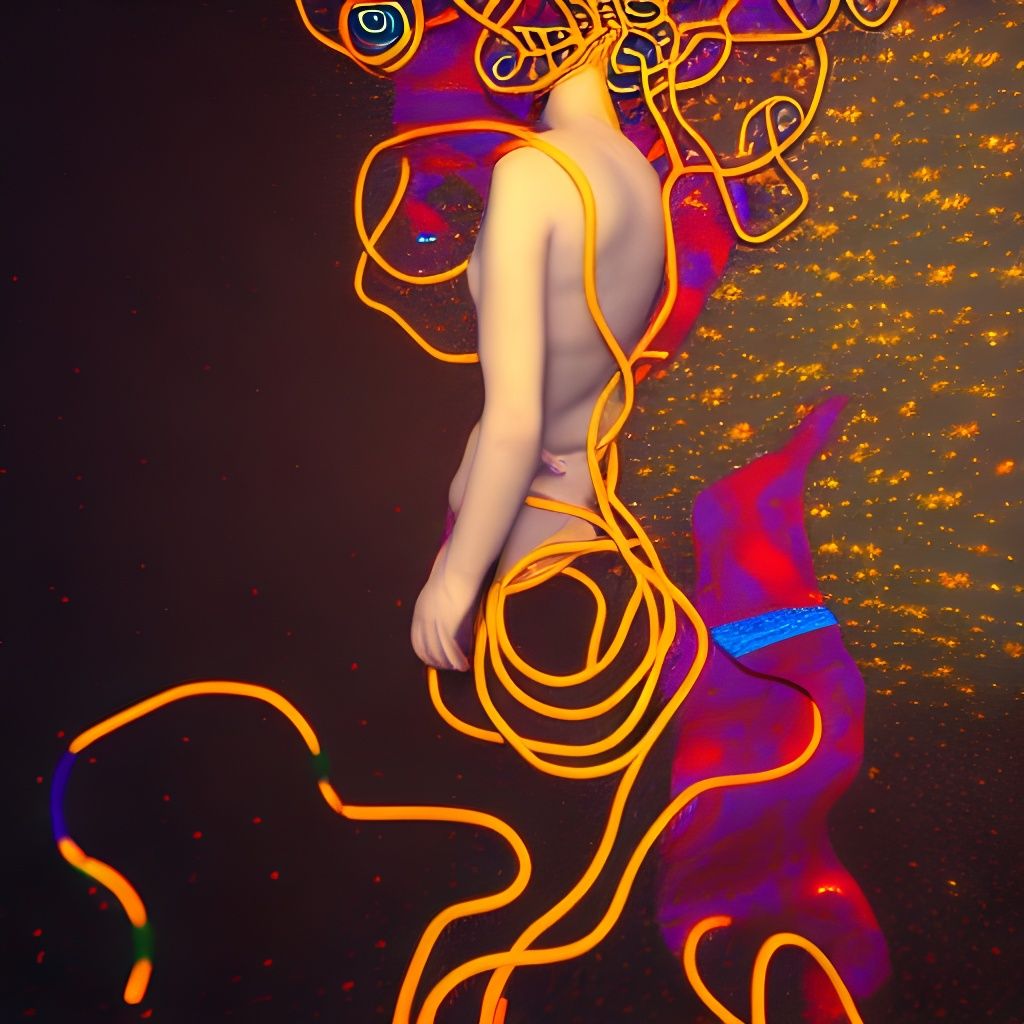 Dream Poet: Klimt-Inspired Psychedelic Art