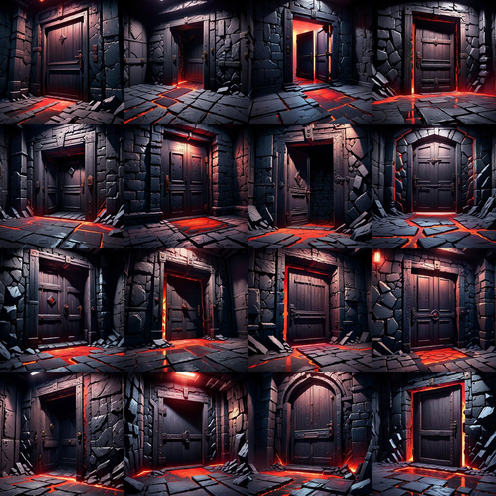 Volcano Dungeon Door in Anime Style